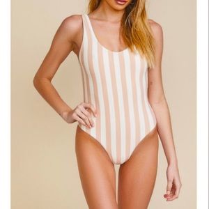 GB Striped Coral Swimsuit M